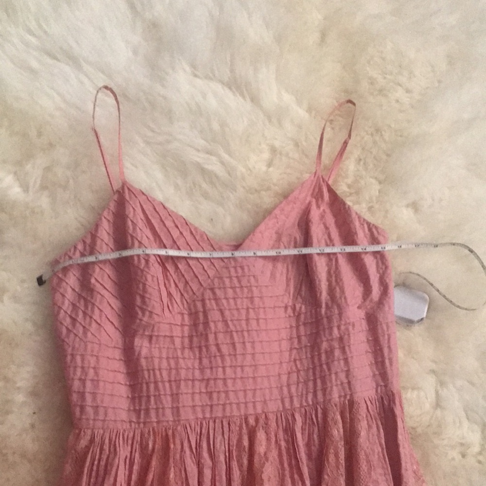 Betsey Johnson peach spaghetti strap sun dress size 10 lace - Picture 10 of 13